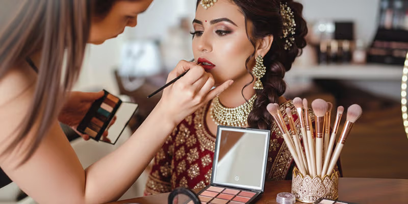 Bridal portrait closeup